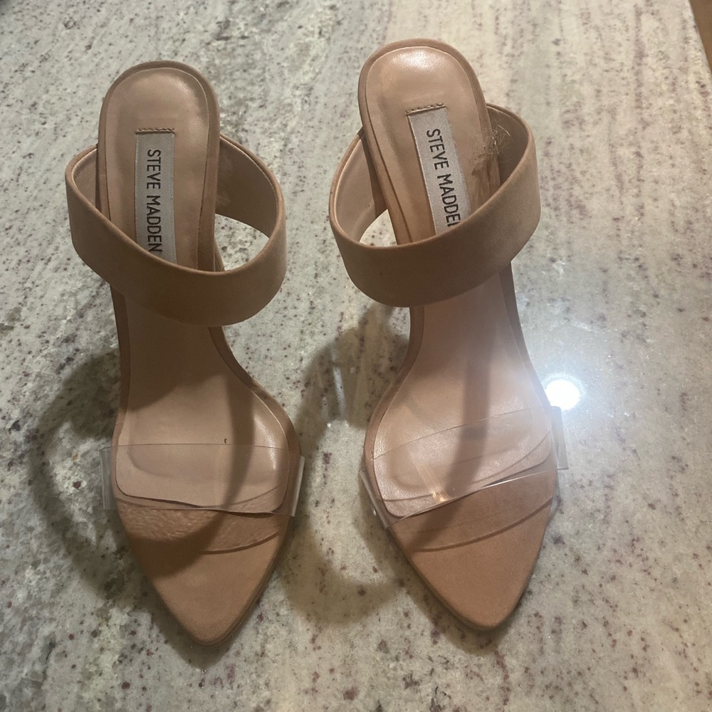 Nude Clear Steve Madden Heels
